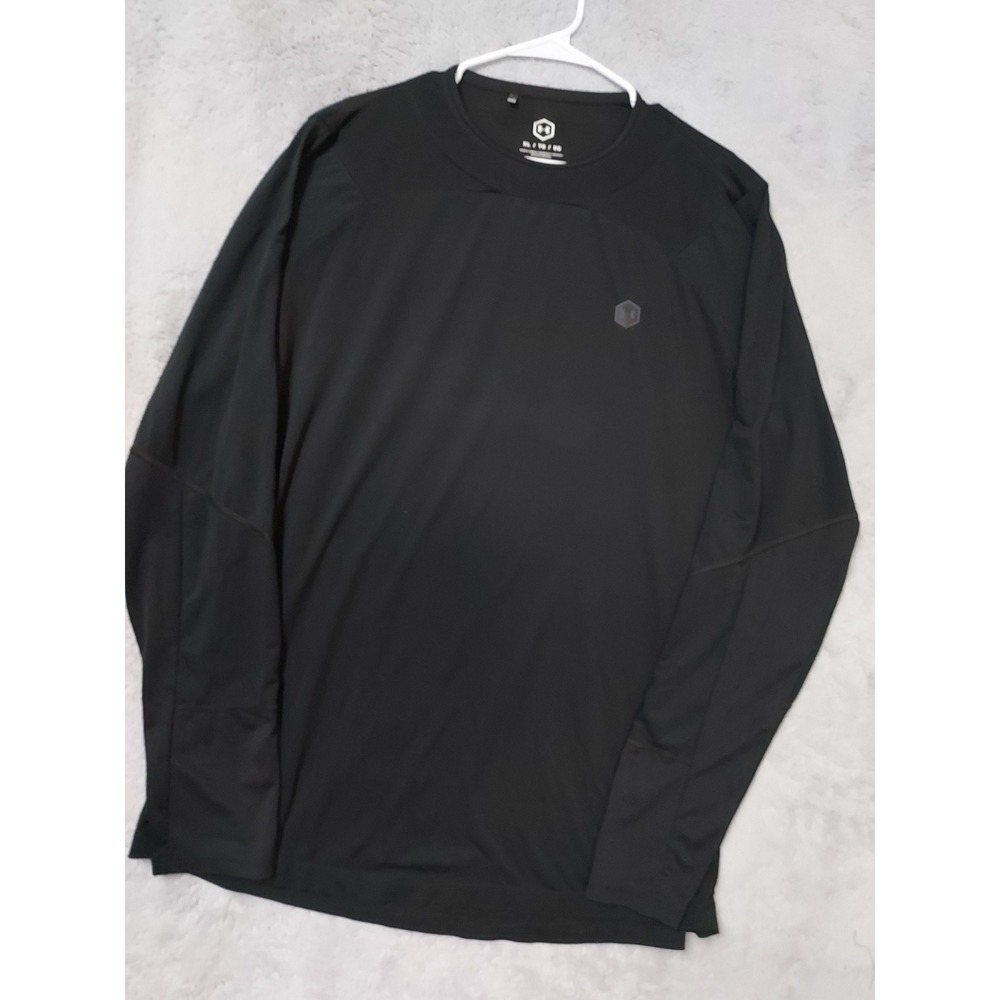 Under Armour Shirt Mens XL Coldgear Rush Celliant Long Sleeve Black Jersey Gym